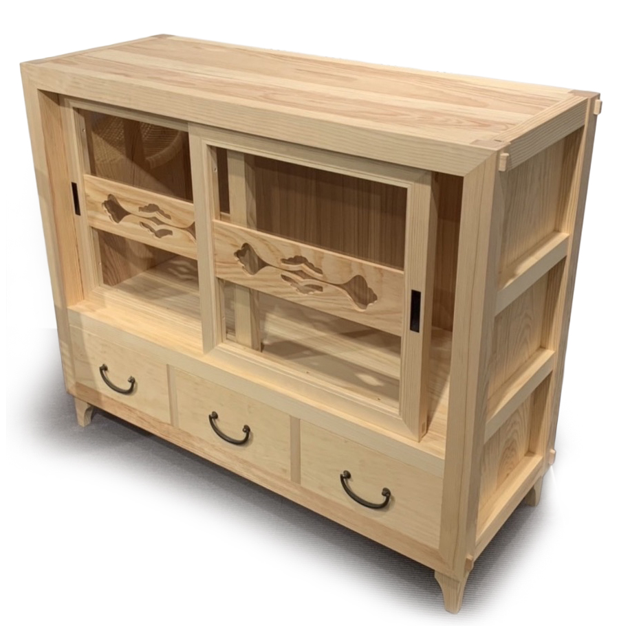 桐の茶箪笥「霞」